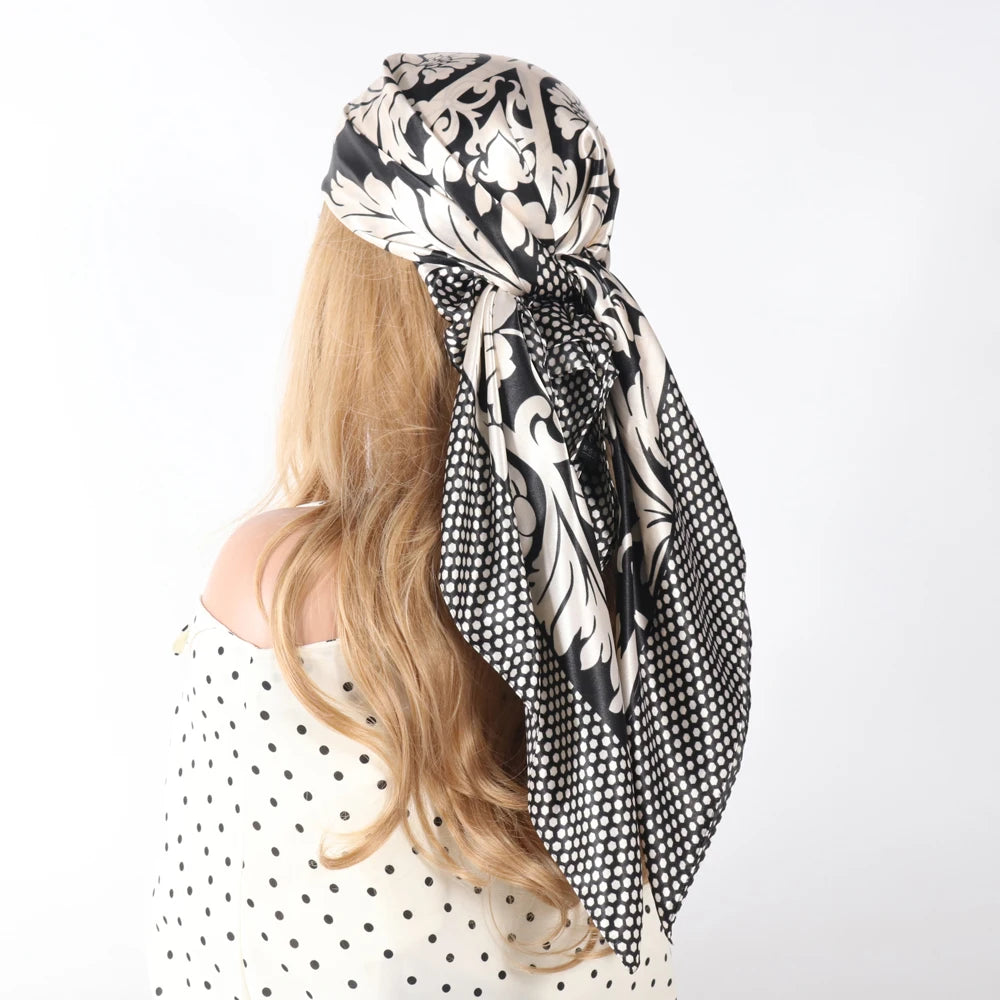 Chic Satin Headscarf – Stylish Touch for Hair & Neck.