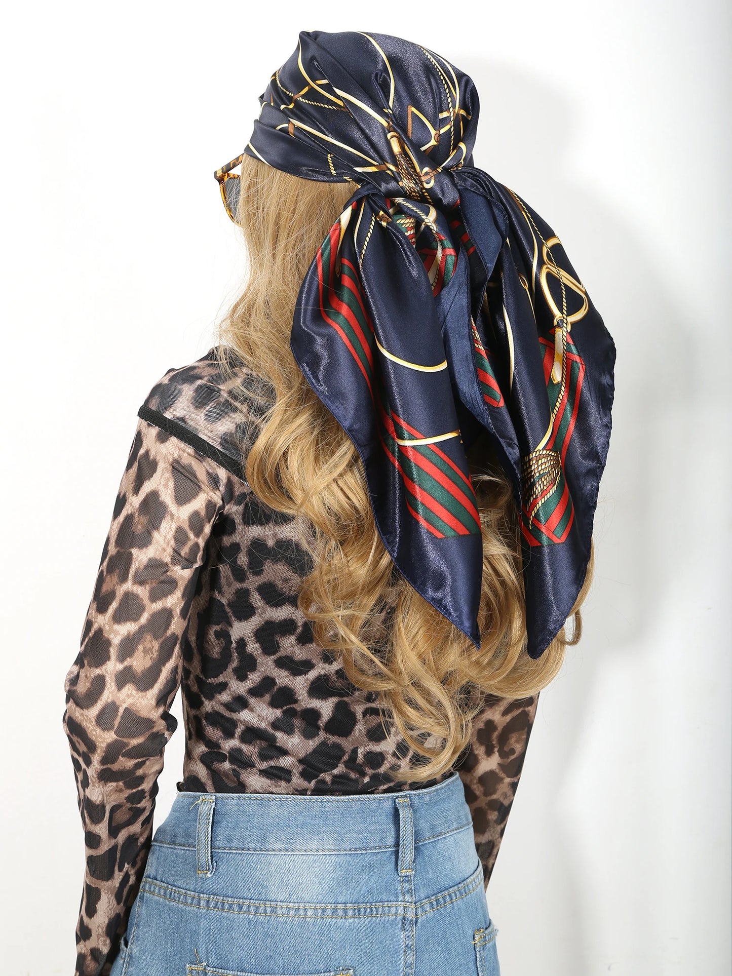 Chic Satin Headscarf – Stylish Touch for Hair & Neck.