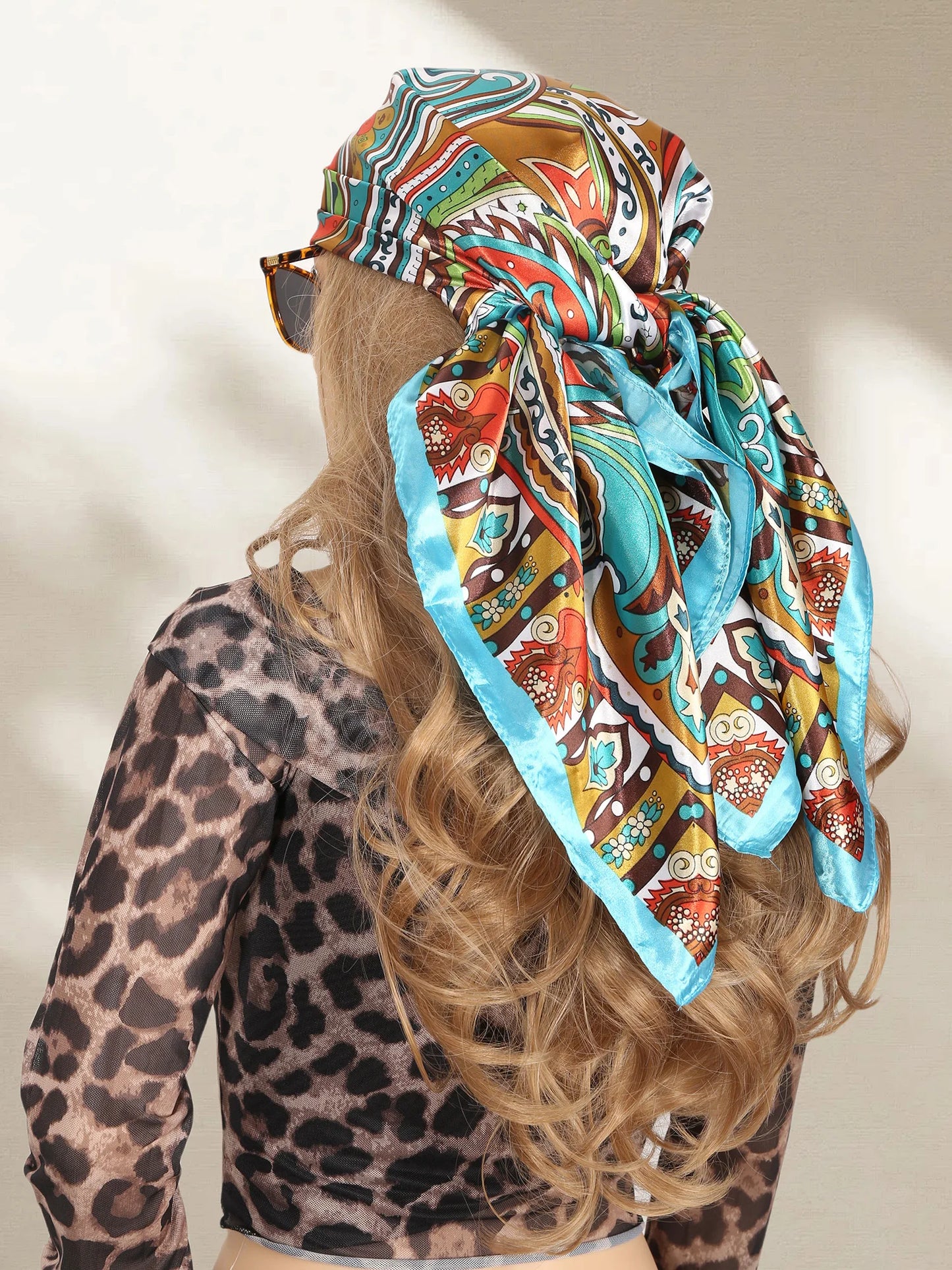 Chic Satin Headscarf – Stylish Touch for Hair & Neck.