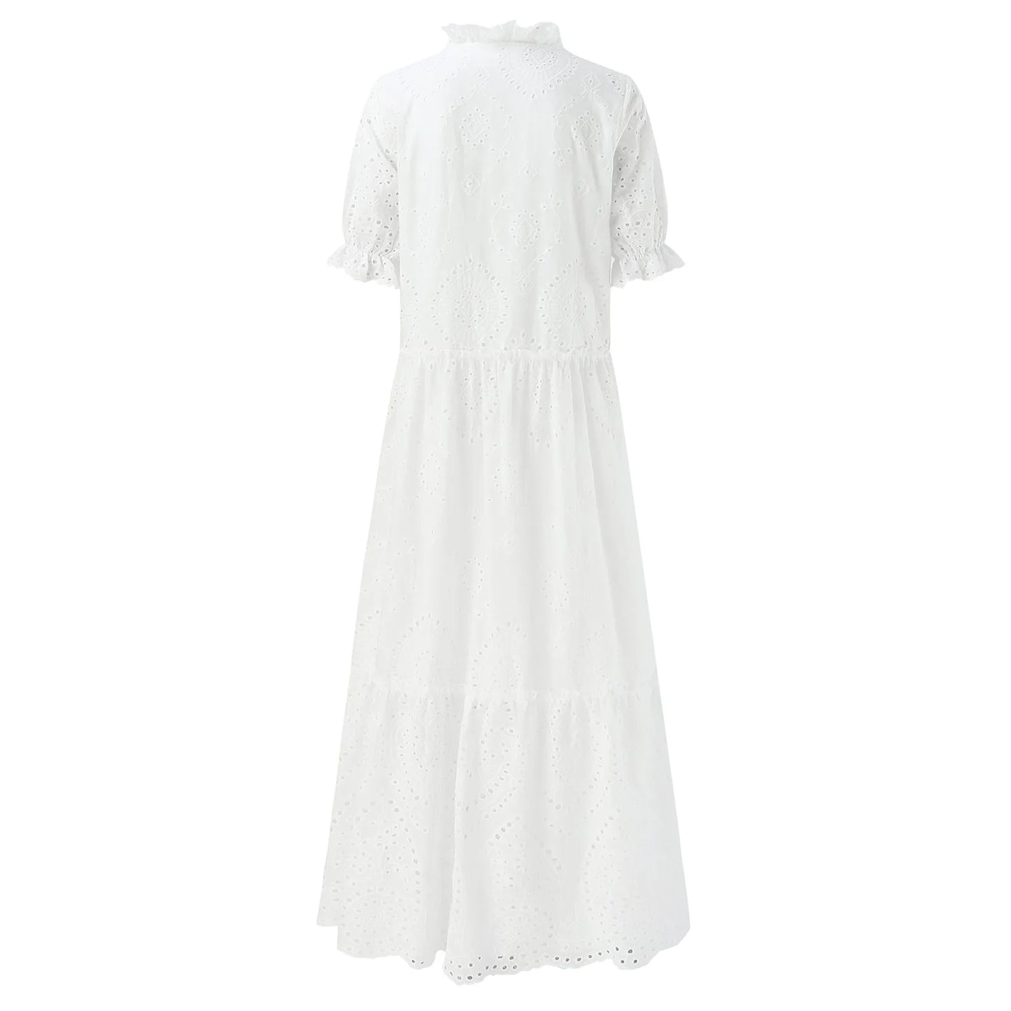 Boho Chic White Maxi Dress – Breezy & Elegant.