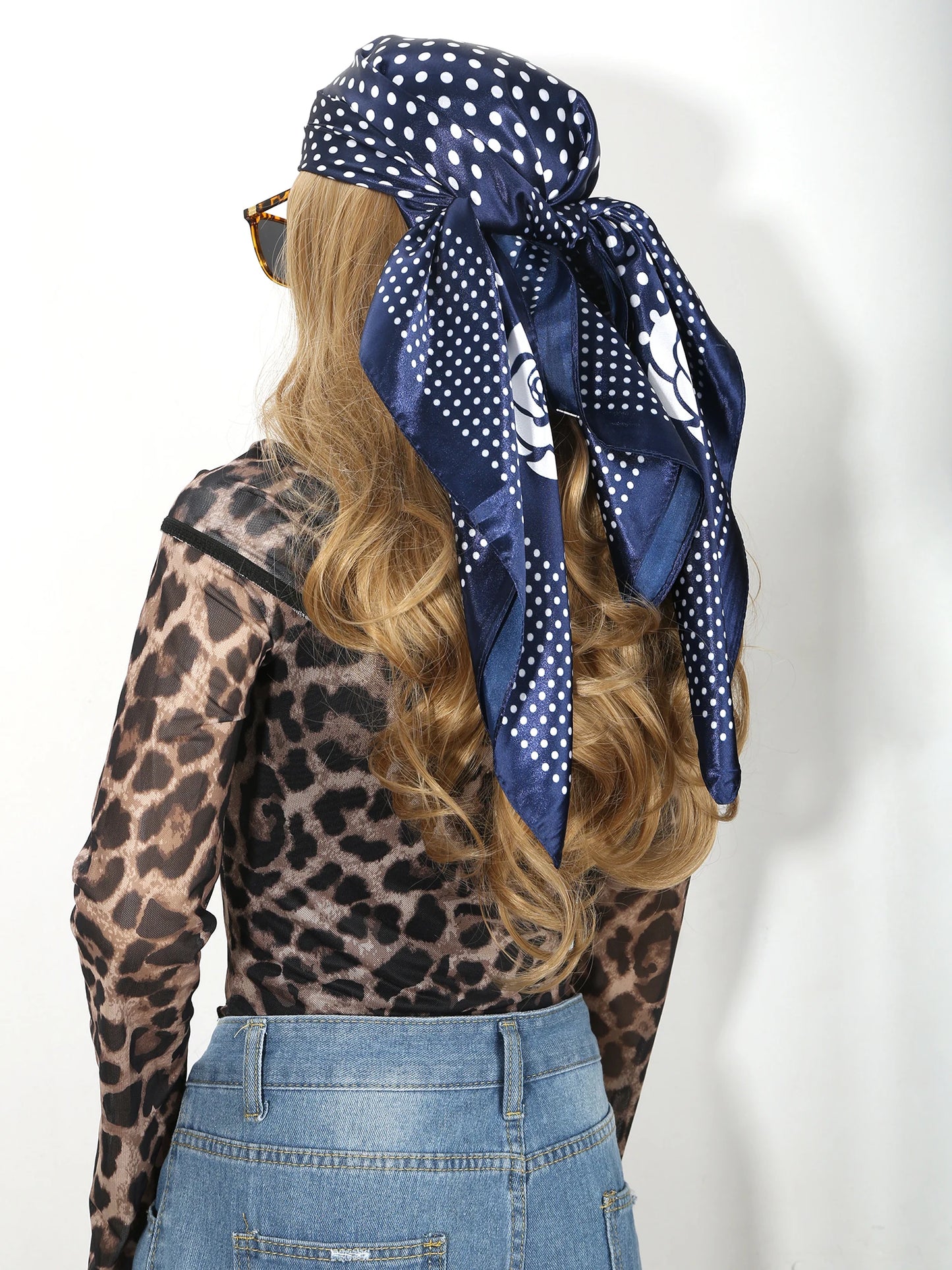 Chic Satin Headscarf – Stylish Touch for Hair & Neck.