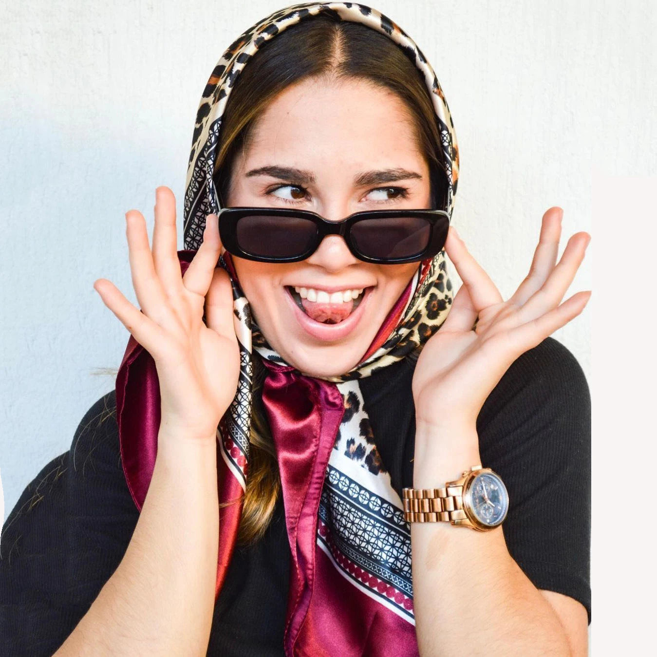 Chic Satin Headscarf – Stylish Touch for Hair & Neck.