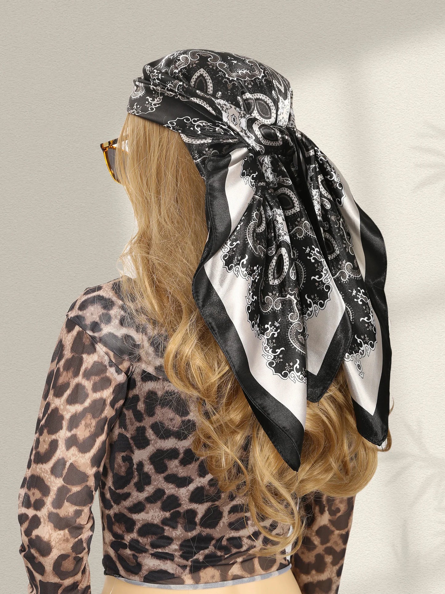 Chic Satin Headscarf – Stylish Touch for Hair & Neck.