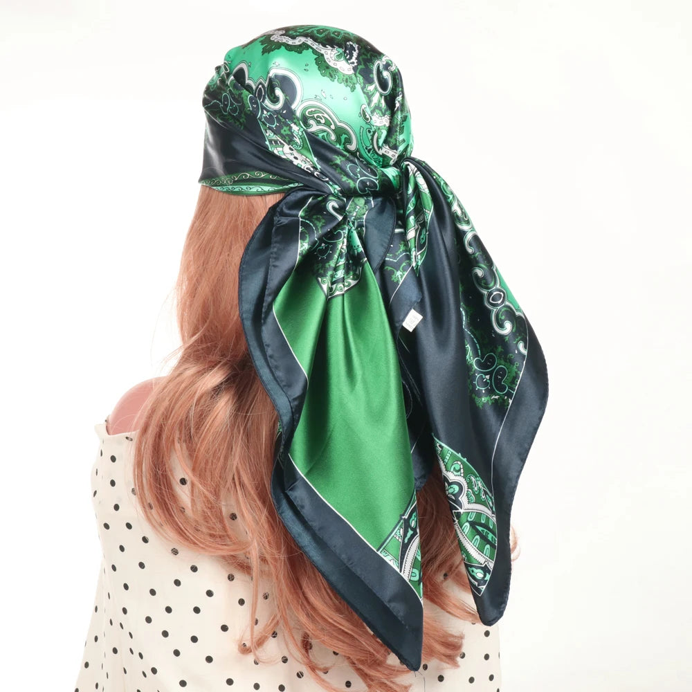 Chic Satin Headscarf – Stylish Touch for Hair & Neck.