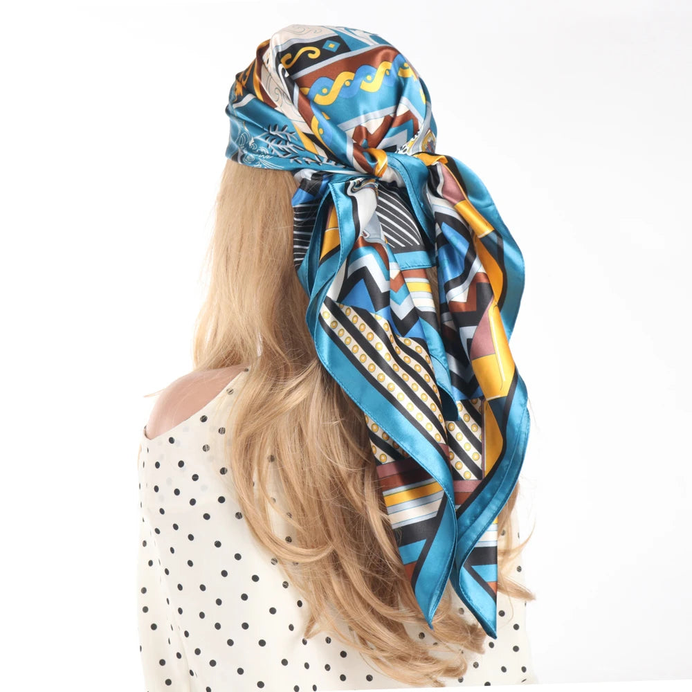 Chic Satin Headscarf – Stylish Touch for Hair & Neck.