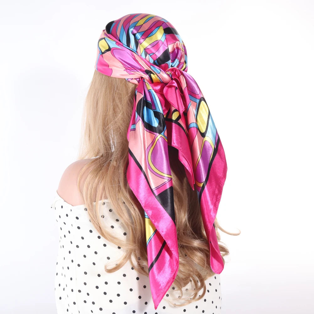 Chic Satin Headscarf – Stylish Touch for Hair & Neck.