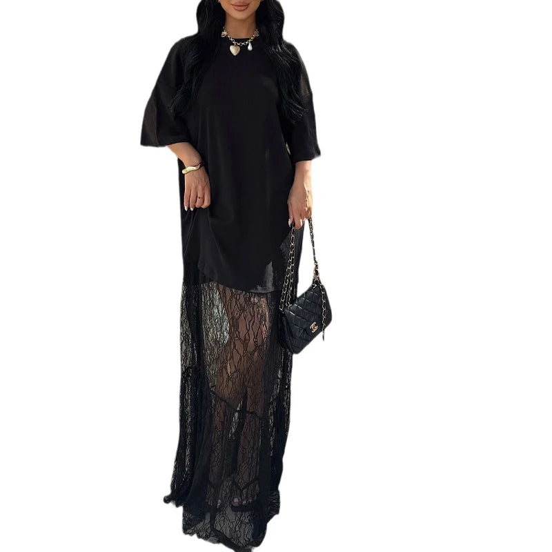 Boho Vibes – Mesh Maxi Set