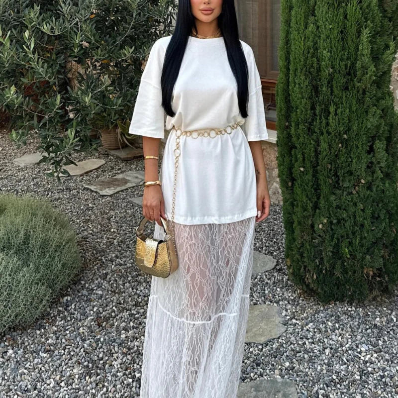 Boho Vibes – Mesh Maxi Set