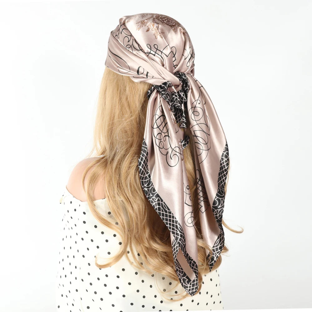 Chic Satin Headscarf – Stylish Touch for Hair & Neck.