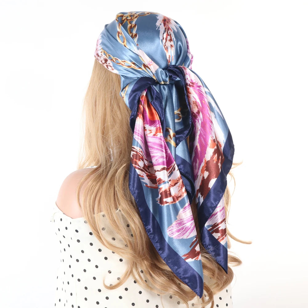 Chic Satin Headscarf – Stylish Touch for Hair & Neck.