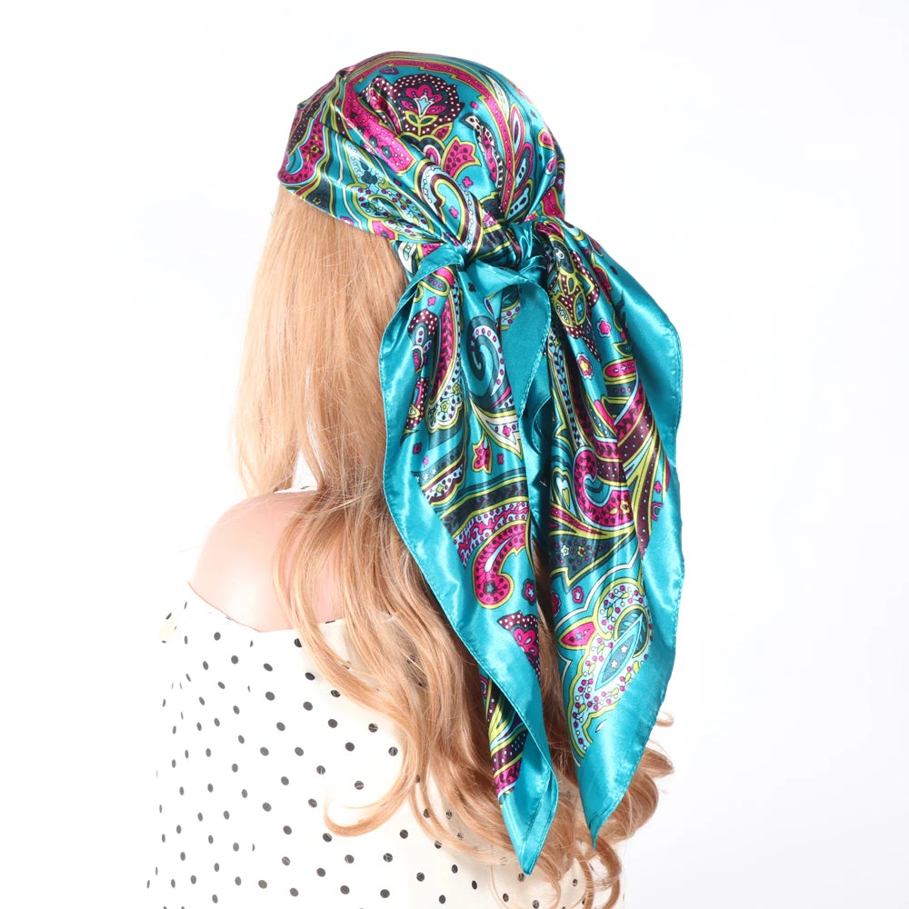Chic Satin Headscarf – Stylish Touch for Hair & Neck.