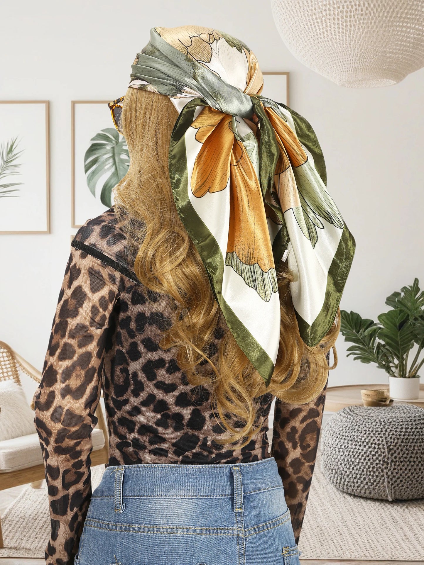 Chic Satin Headscarf – Stylish Touch for Hair & Neck.