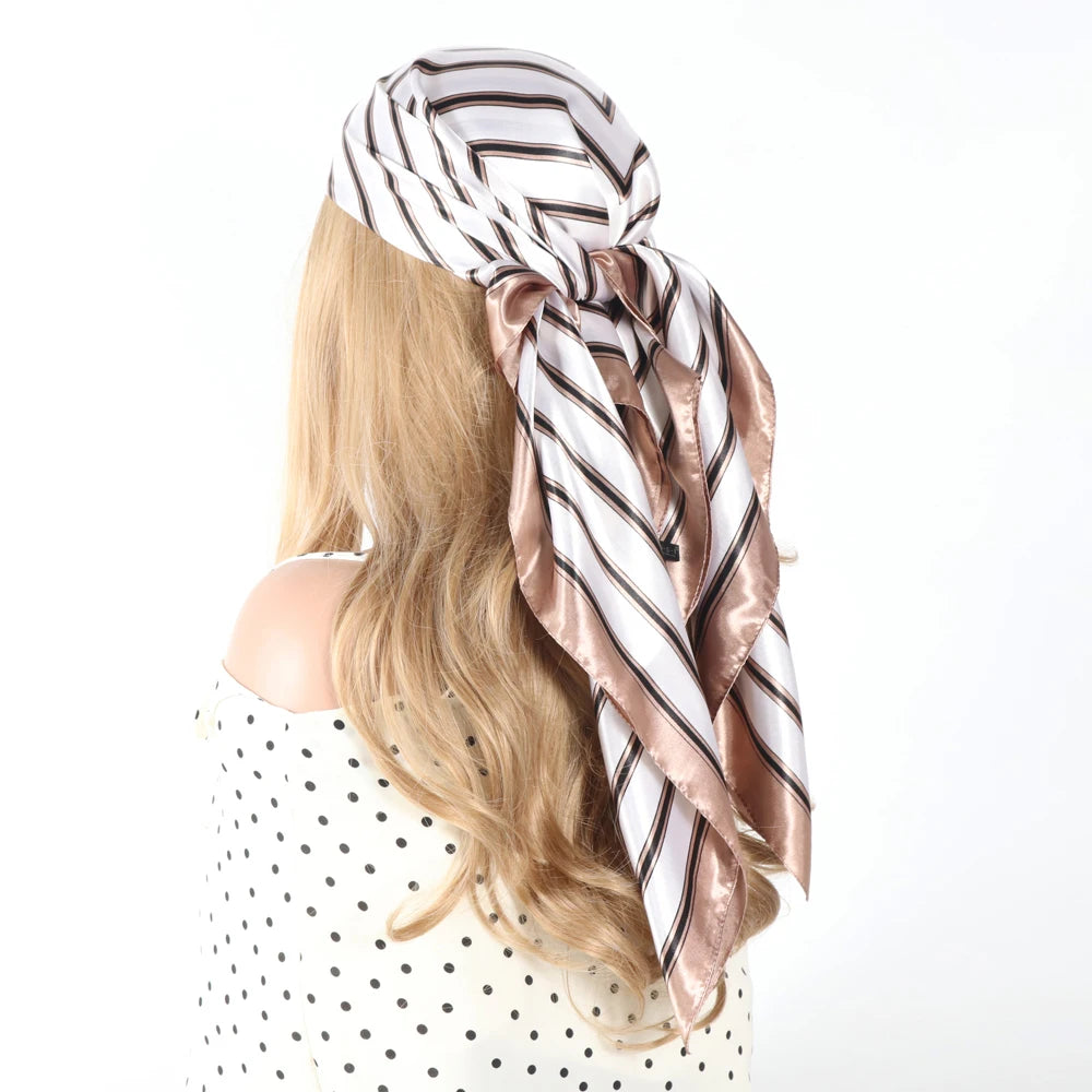 Chic Satin Headscarf – Stylish Touch for Hair & Neck.