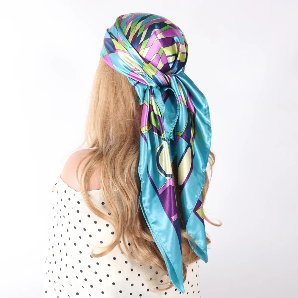 Chic Satin Headscarf – Stylish Touch for Hair & Neck.