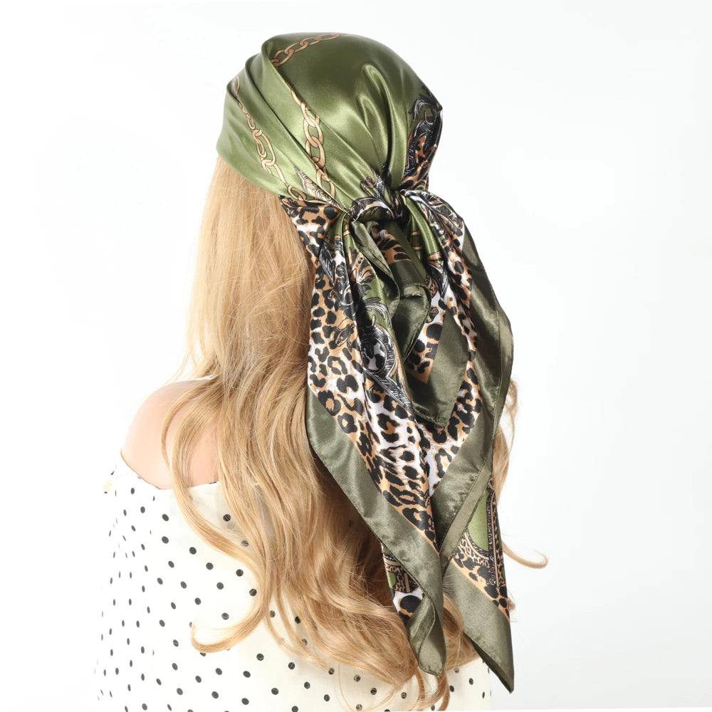 Chic Satin Headscarf – Stylish Touch for Hair & Neck.