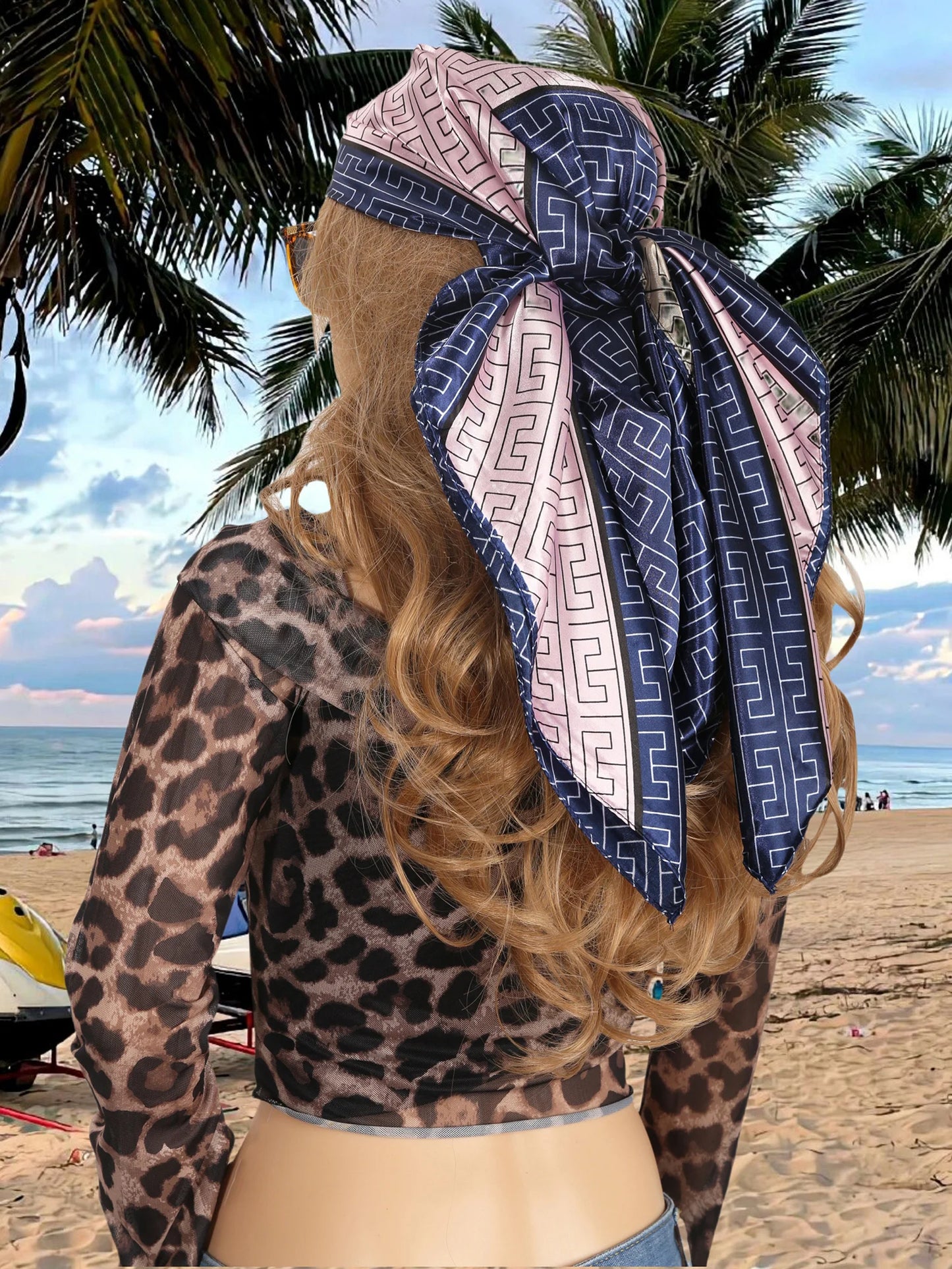 Chic Satin Headscarf – Stylish Touch for Hair & Neck.