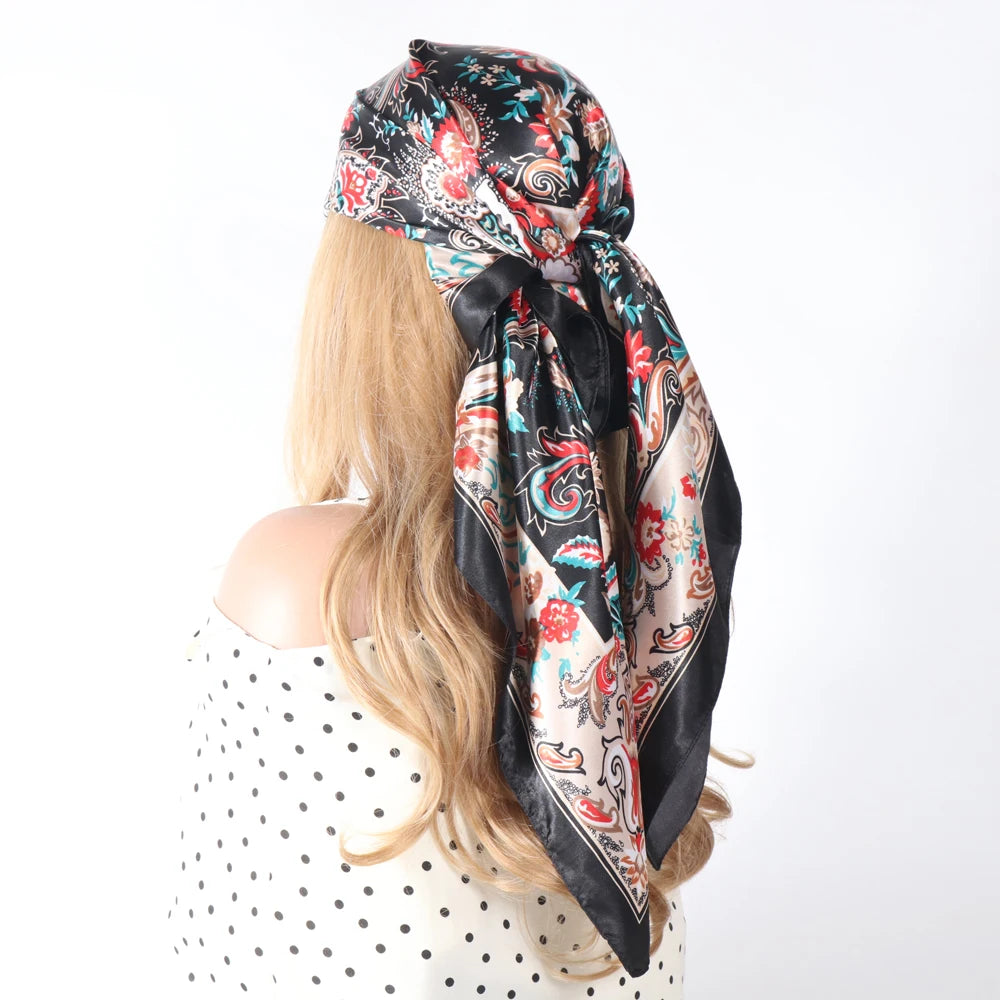 Chic Satin Headscarf – Stylish Touch for Hair & Neck.