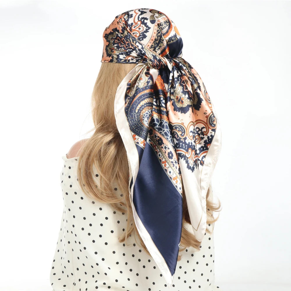 Chic Satin Headscarf – Stylish Touch for Hair & Neck.