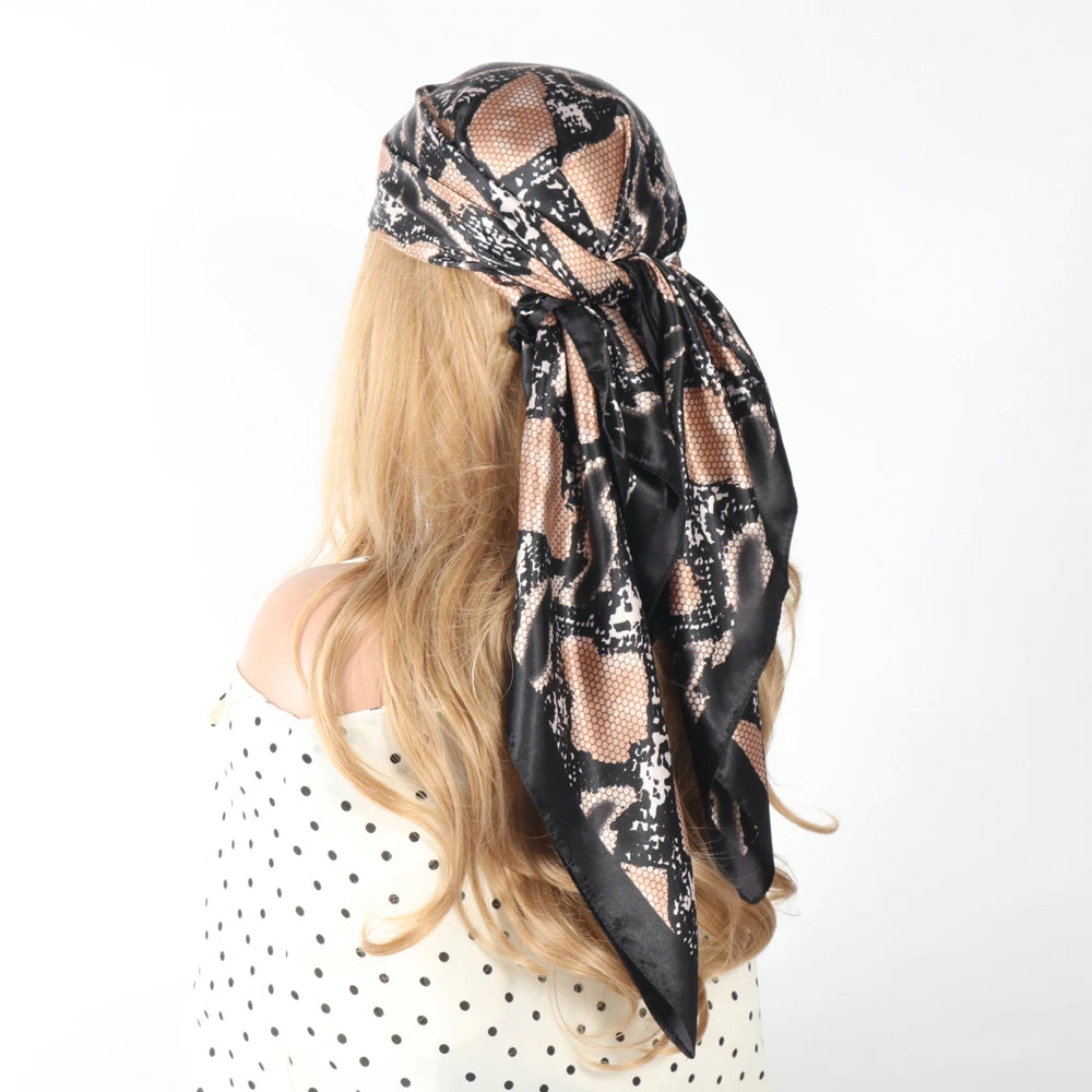 Chic Satin Headscarf – Stylish Touch for Hair & Neck.