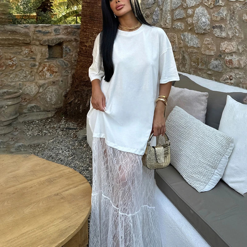Boho Vibes – Mesh Maxi Set