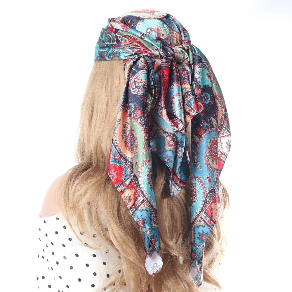 Chic Satin Headscarf – Stylish Touch for Hair & Neck.
