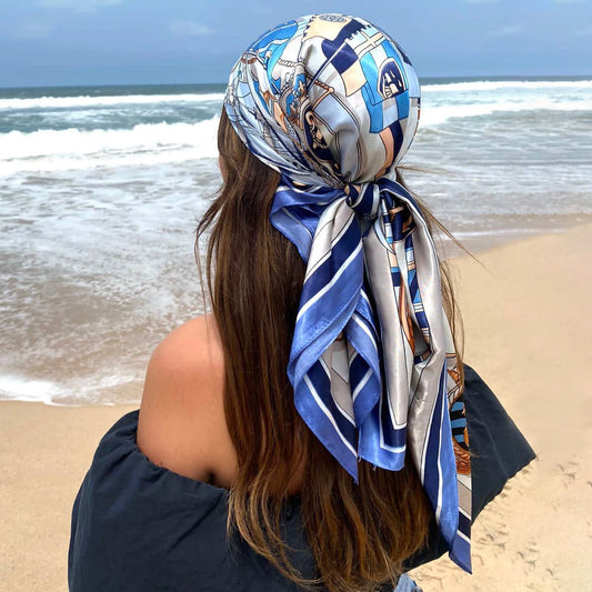 Chic Satin Headscarf – Stylish Touch for Hair & Neck.
