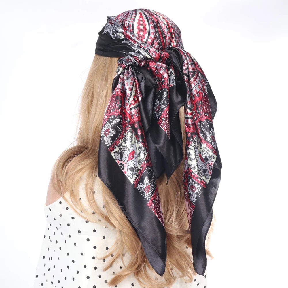 Chic Satin Headscarf – Stylish Touch for Hair & Neck.