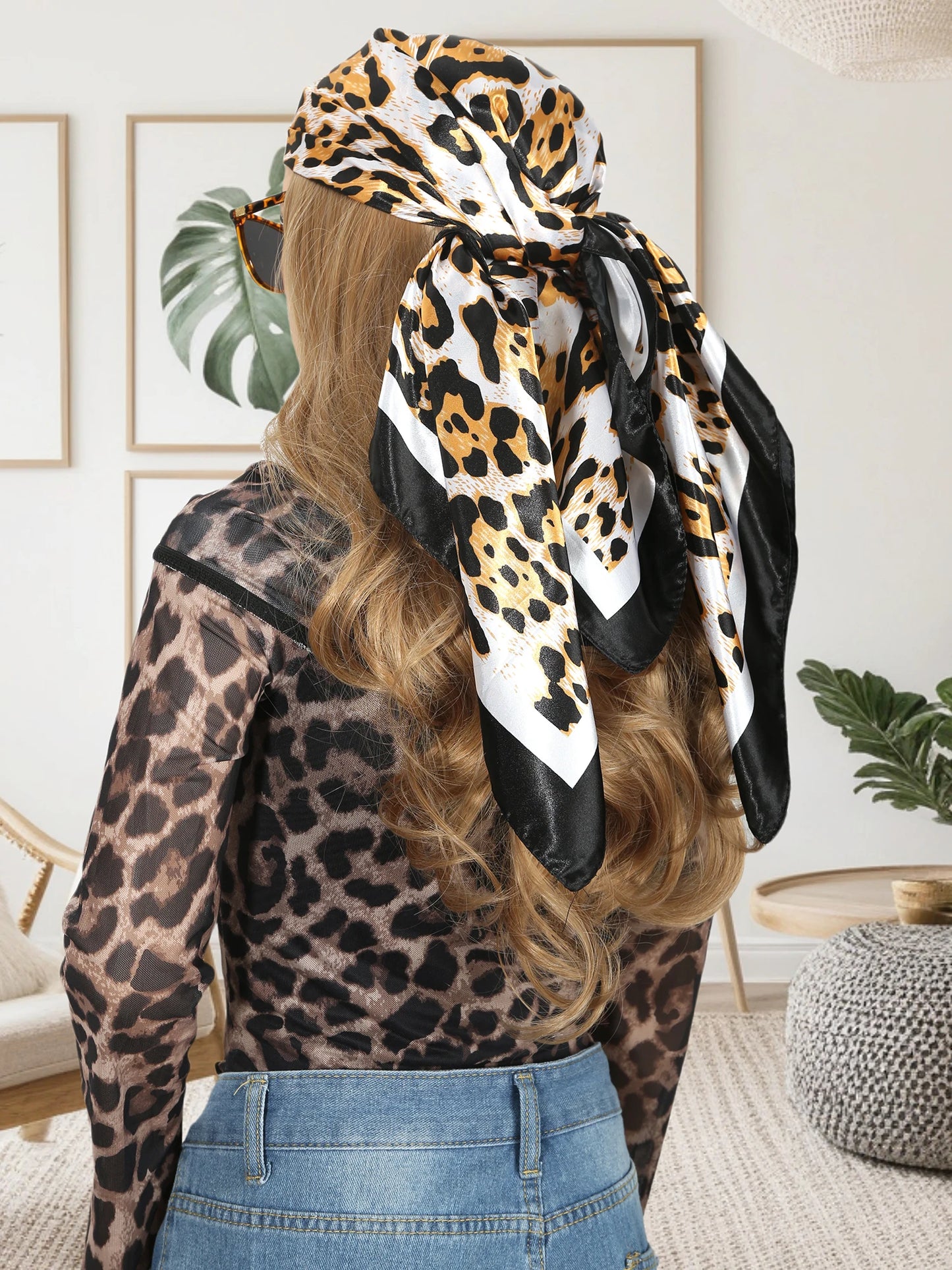 Chic Satin Headscarf – Stylish Touch for Hair & Neck.