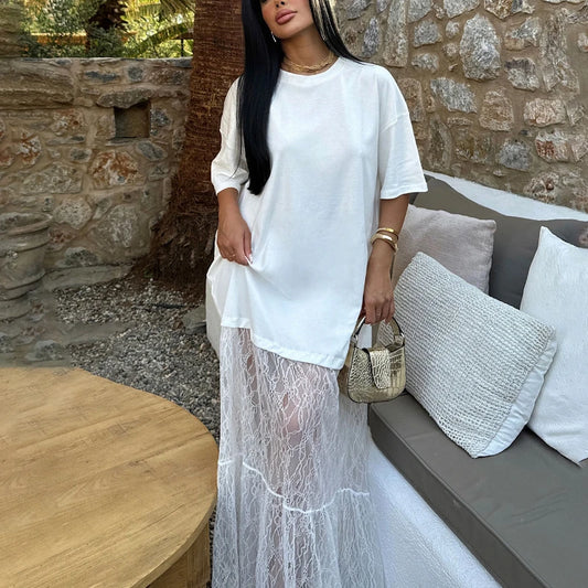 Boho Vibes – Mesh Maxi Set