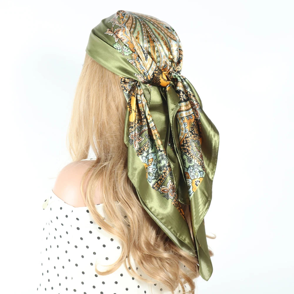 Chic Satin Headscarf – Stylish Touch for Hair & Neck.