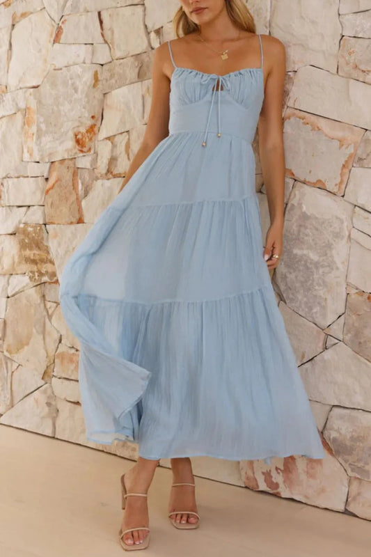 Breeze through the day in light blue.